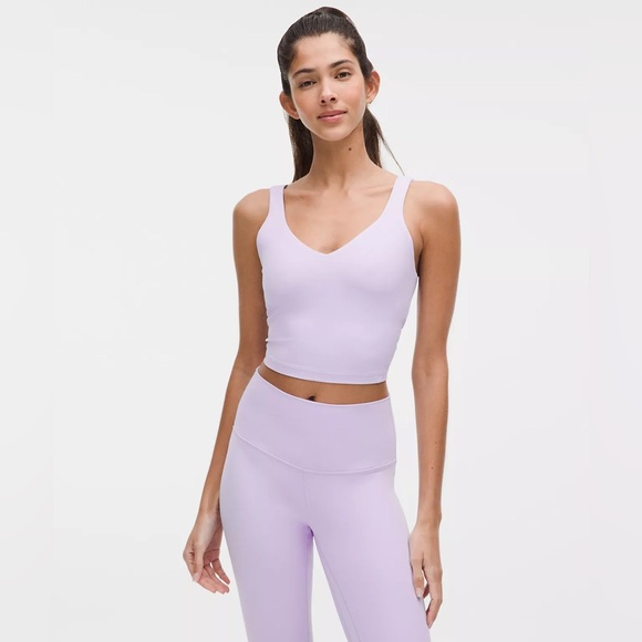 lululemon Align™ Tank Top Light Support A/B Cup Light Purple Build In Bra Sz 10 - Picture 1 of 9